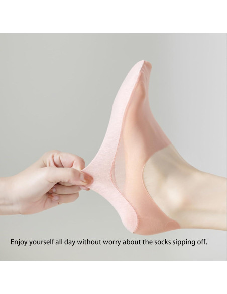 5 Pares Calcetines Invisibles Antideslizantes de Seda Fría para Mujeres 5 Pares Calcetines Invisibles Antideslizantes de Seda Fría para Mujeres
