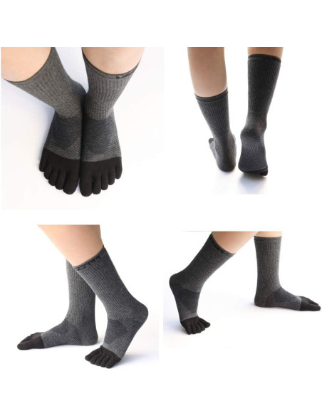 Calcetines de Dedos VWELL de Algodón para Correr, 3 Pares, Talla 7-11 Calcetines de Dedos VWELL de Algodón para Correr, 3 Pares, Talla 7-11