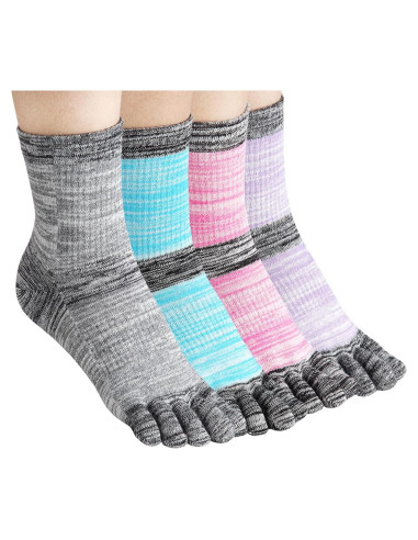 Calcetines de Dedo para Mujeres Meaiguo - 4 Pares, Talla 5-9