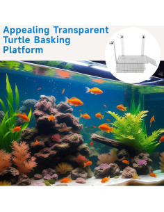Plataforma de Sol para Tortugas Tideme, Transparente, 30x29.2x24.9 cm 2
