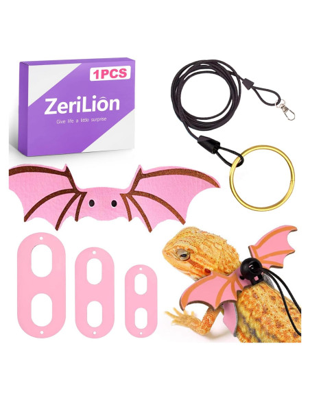 Juego de Arnés y Correa Ajustable ZeriLion para Reptiles - Rosa Juego de Arnés y Correa Ajustable ZeriLion para Reptiles - Rosa