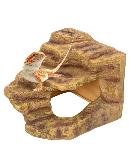 Cueva de Escondite para Reptiles REPTIZOO 17.78cm Resina Cueva de Escondite para Reptiles REPTIZOO 17.78cm Resina