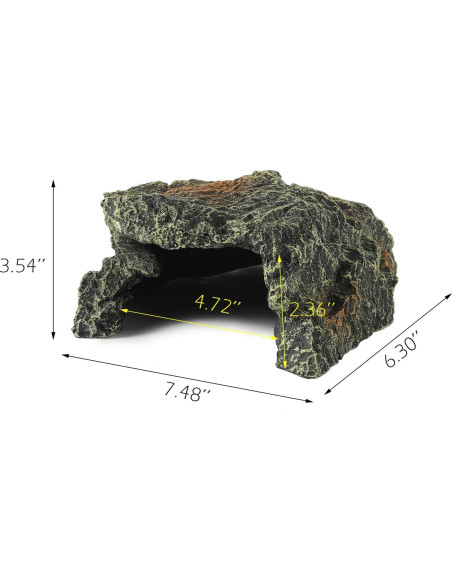 Cueva de roca de resina IBWell para reptiles 19x16cm Cueva de roca de resina IBWell para reptiles 19x16cm