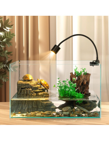 Filtro Acuario REPTIZOO 92GPH con Plataforma de Sol y Bio-Filtración