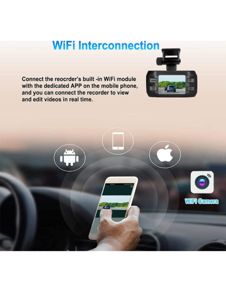 Cámara de tablero 2K VSYSTO con WiFi y G-Sensor Cámara de tablero 2K VSYSTO con WiFi y G-Sensor