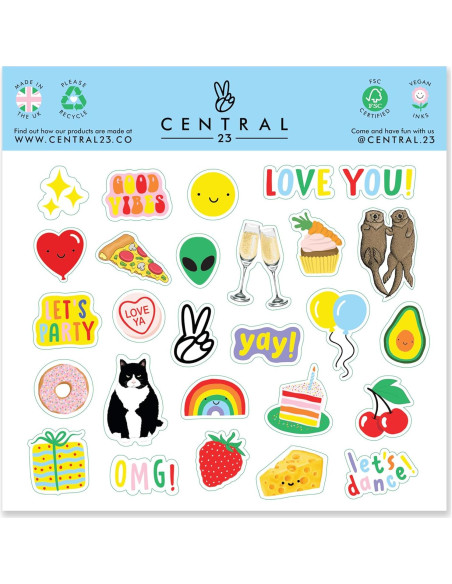 Tarjeta de Cumpleaños Niña 2 Años CENTRAL 23 con Stickers Tarjeta de Cumpleaños Niña 2 Años CENTRAL 23 con Stickers