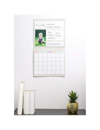 Calendario del Primer Año del Bebé Pearhead Chevron Gris