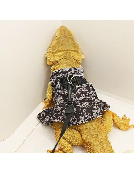 Conjunto Arnés y Correa Floral FORZENA para Reptiles L Conjunto Arnés y Correa Floral FORZENA para Reptiles L