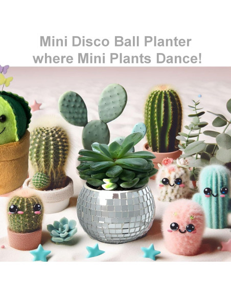 Mini Maceta Decorativa BusyPet Plateada para Suculentas 5.4 cm Mini Maceta Decorativa BusyPet Plateada para Suculentas 5.4 cm
