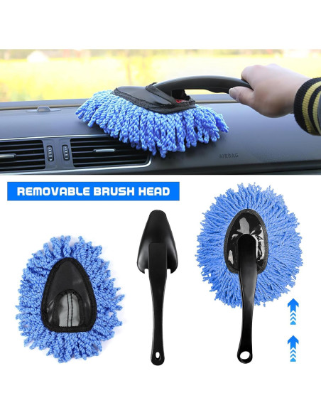 2 Cepillos de Microfibra Wogomz para Limpiar Tablero de Coche 2 Cepillos de Microfibra Wogomz para Limpiar Tablero de Coche