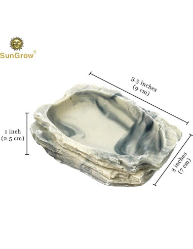 Tazón de Alimentación SunGrow para Cangrejo Ermitaño 9x7x2.5cm