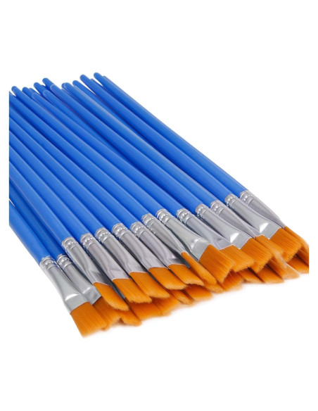 Pinceles Planos para Pintura UPINS - 30 Pcs Nylon 0.71 cm Pinceles Planos para Pintura UPINS - 30 Pcs Nylon 0.71 cm