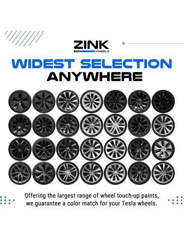 Pintura de Retoque Zink Wheels para Rines Tesla Model X 15ml