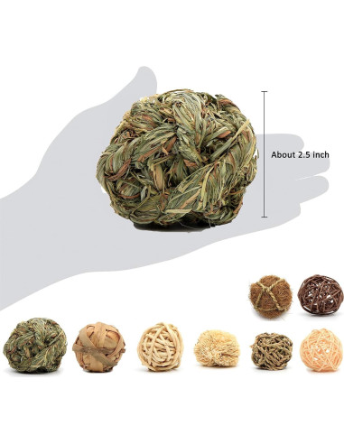 Juguetes de Actividad para Animales Pequeños Youngever - 8 Bolas Masticables