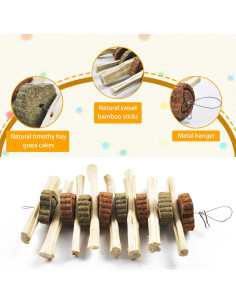 Juguetes de Masticar para Conejos Kathson - 4 Piezas Naturales 2