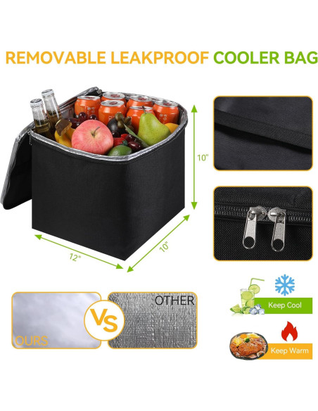 Organizador de Maletero AGPTEK 6 en 1 con Bolsa Térmica Aislada Organizador de Maletero AGPTEK 6 en 1 con Bolsa Térmica Aislada