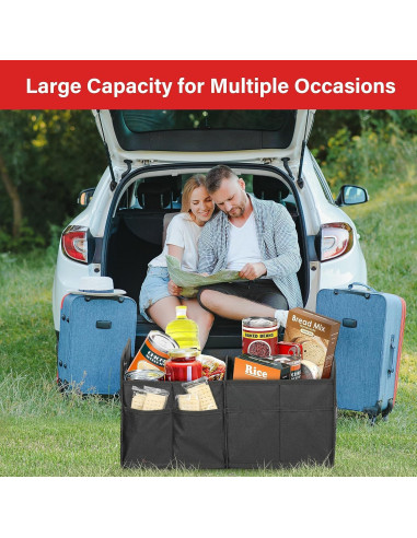 Organizador de Maletero Simple Deluxe 50L Negro Antideslizante
