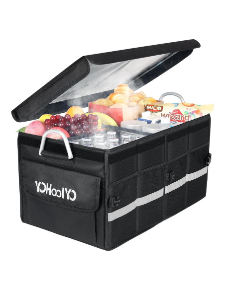 Organizador de Maletero YOHOOLYO 65L con Bolsa Térmica Negra Organizador de Maletero YOHOOLYO 65L con Bolsa Térmica Negra