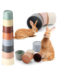 Tazas Apilables para Conejos Iffitya - Juguetes Coloridos 8 Pcs