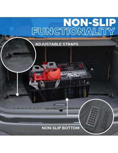 Organizador de Maletero EcoNour Plegable 49L para Auto - Negro