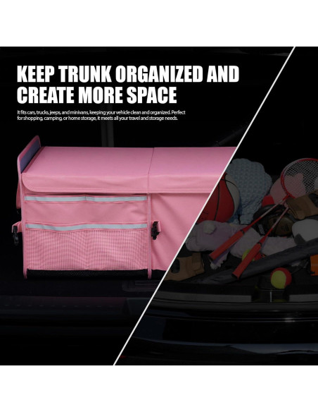 Organizador de Maletero LIBZAKI Plegable Rosa 63L/32L Organizador de Maletero LIBZAKI Plegable Rosa 63L/32L