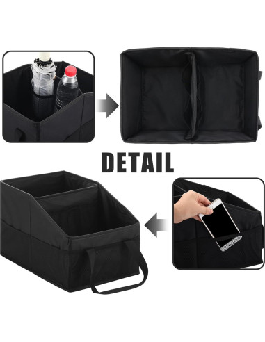 Organizador de Asiento para Automóvil Honeydak Negro Plegable