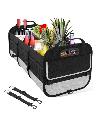 Organizador de Maletero ZNDAW Plegable 90x35x30 cm Negro y Gris