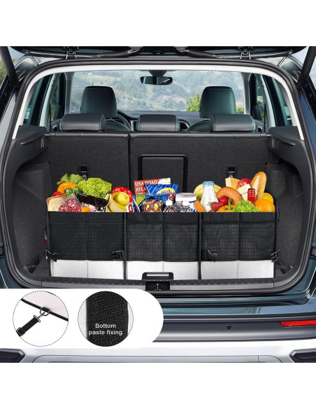 Organizador de Maletero ZNDAW Plegable 90x35x30 cm Negro y Gris Organizador de Maletero ZNDAW Plegable 90x35x30 cm Negro y Gris