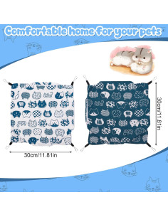 Hamaca Colgante para Mascotas ZhouBoat 3 Capas 30x30cm 2