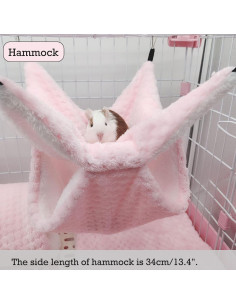 Conjunto de Hamacas de Peluche SEIS para Hámster y Pequeños Animales 2