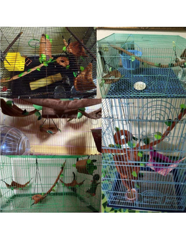 Set de Hamacas y Túnel para Hámster MICOKA - Accesorios de Cama