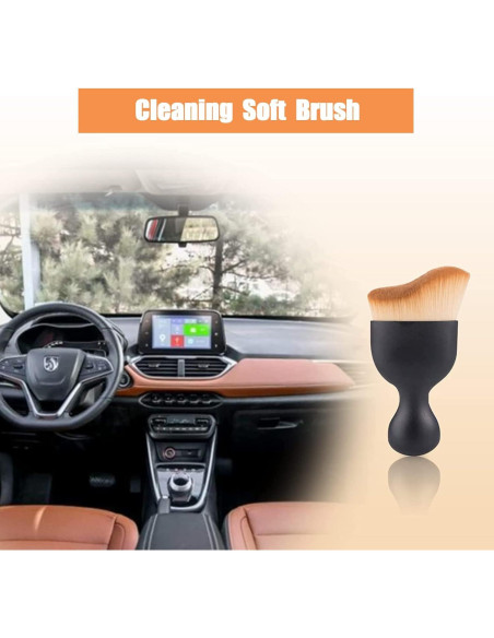 Cepillo de Polvo para Interior de Auto NGHEY 2 PCS Marrón Cepillo de Polvo para Interior de Auto NGHEY 2 PCS Marrón