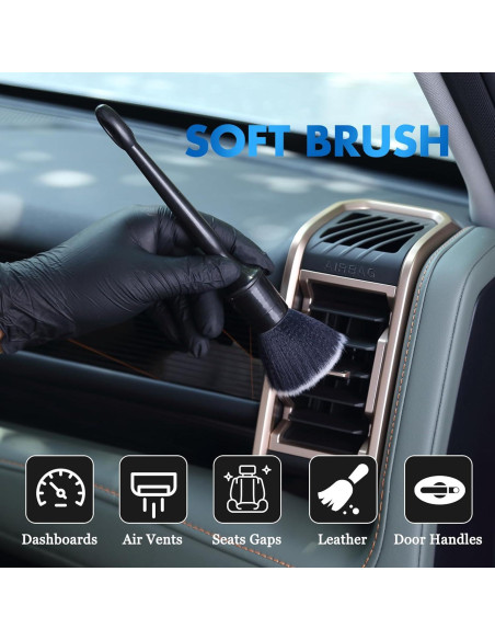 Juego de 3 Pinceles Detallado Automóviles YmBest - Cerdas Suaves Juego de 3 Pinceles Detallado Automóviles YmBest - Cerdas Suaves