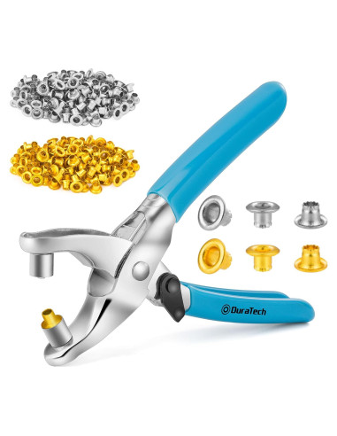 Kit de Alicates para Ojetes DURATECH con 500 Ojetes Metálicos