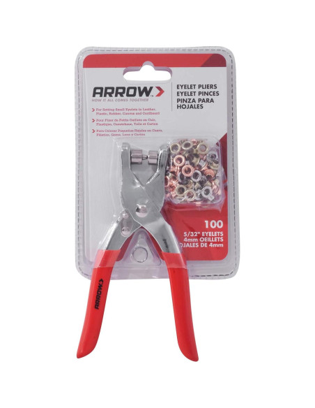 Kit de Herramientas de Ojal Arrow GEPK532 con 100 Ojales 4mm Kit de Herramientas de Ojal Arrow GEPK532 con 100 Ojales 4mm