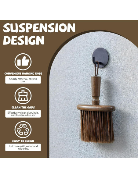 Paquete de 2 Cepillos para Detallar Autos Sekonow con Mango de Madera Paquete de 2 Cepillos para Detallar Autos Sekonow con Mango de Madera