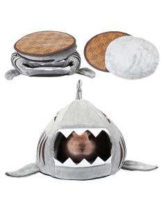 Cama Escondite para Mascotas Jetec Gris 16x16cm Suave