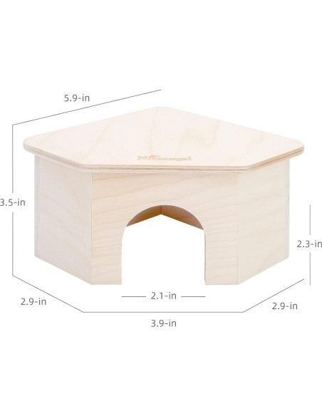 Refugio de Madera para Hámster Niteangel - Casa de Hábitat 15.9x15.8 cm Refugio de Madera para Hámster Niteangel - Casa de Hábitat 15.9x15.8 cm