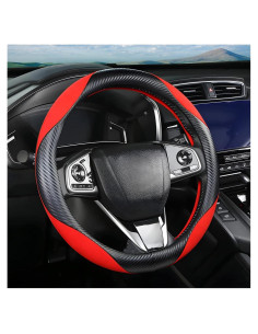 Funda de Volante Moly Magnolia 15 Pulgadas Fibra Carbono Antideslizante