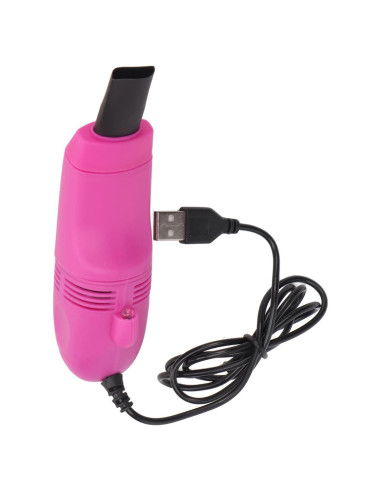 Limpiador de Teclado Mini TUORE USB Rojo Rosa con Cabezal de Cepillo