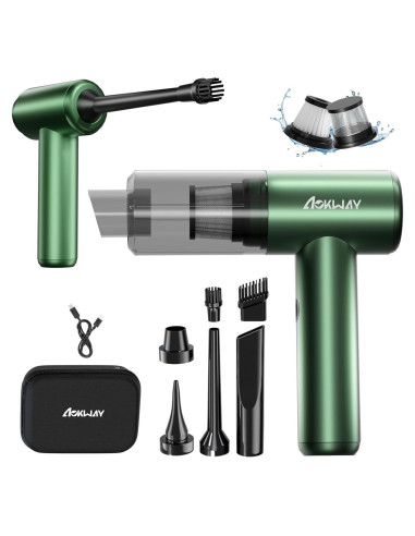 Aspiradora de Mano Aokway Sin Cable 15000PA Verde 4 en 1