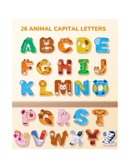 Letras Magnéticas JoyCat 26 Piezas Alfabeto para Niños Letras Magnéticas JoyCat 26 Piezas Alfabeto para Niños