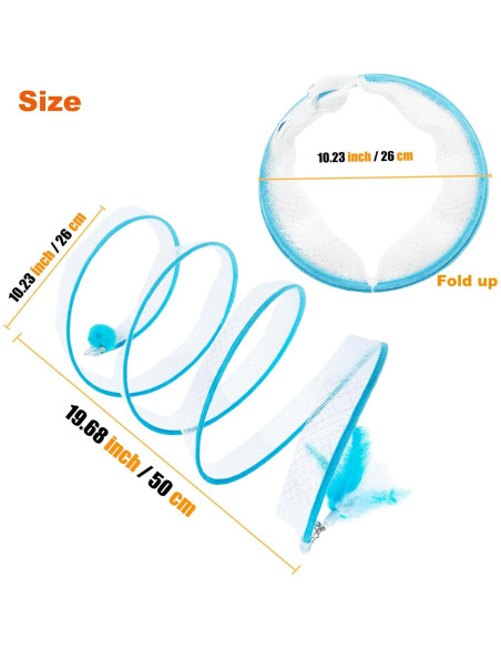 Juguete de túnel para gatos CATENEED con 5 recargas - Azul Juguete de túnel para gatos CATENEED con 5 recargas - Azul