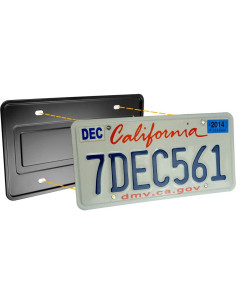 Soporte de Placa de Licencia LFPartS Acero Inoxidable Negro 2