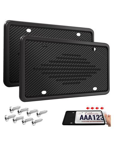 Marcos de Placas de Licencia Intermerge TPU Negro 2 Paquete