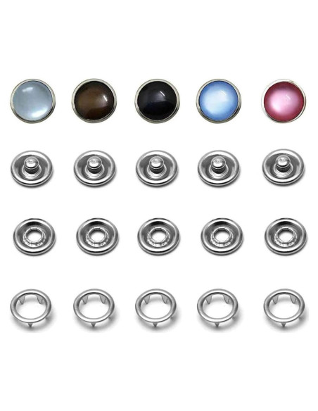 Kit de Broches de Perlas Arokimi 50 Juegos para Camisas Western Kit de Broches de Perlas Arokimi 50 Juegos para Camisas Western