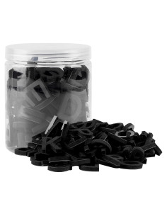 Letras Magnéticas Decorativas Lzttyee - 117 Piezas Negras EVA