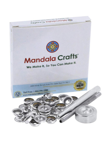 Kit de Botones de Presión Mandala Crafts Acero Inoxidable 15mm