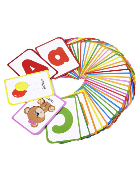 Tarjetas de Flash Alfabeto ZazzyKid 52 Piezas Preescolar Tarjetas de Flash Alfabeto ZazzyKid 52 Piezas Preescolar