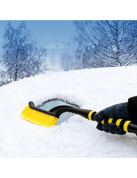 Cepillo de Nieve y Raspador de Hielo Qisan 63.5 cm 2 en 1 Cepillo de Nieve y Raspador de Hielo Qisan 63.5 cm 2 en 1